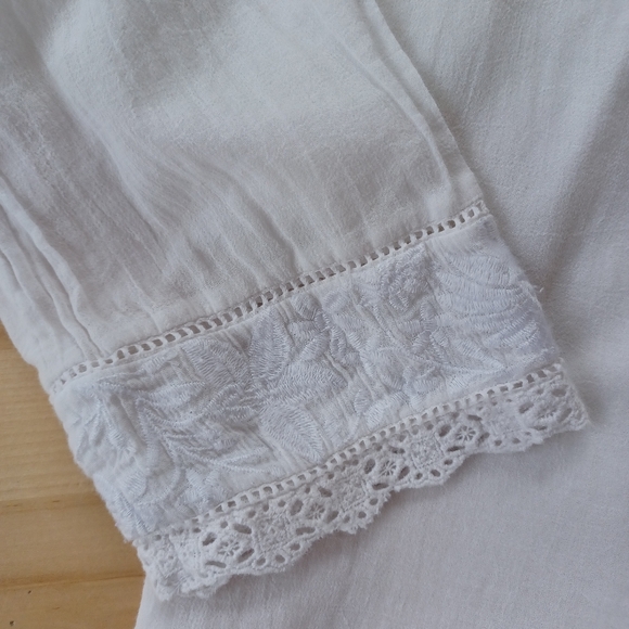 {Rebecca Taylor} White Embroidered Cotton Top - Picture 3 of 8